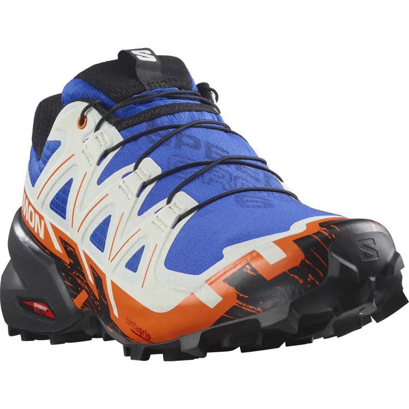 Salomon Speedcross 6 Men's Trail Running Shoe in Lapis Blue/Black/Scarlet Ibis-7